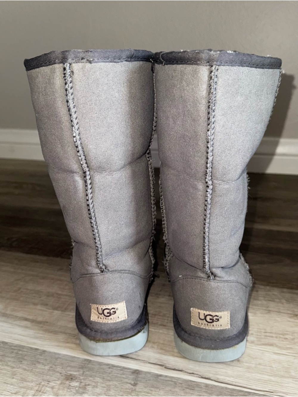 UGG Tall Suede Boots in Gray